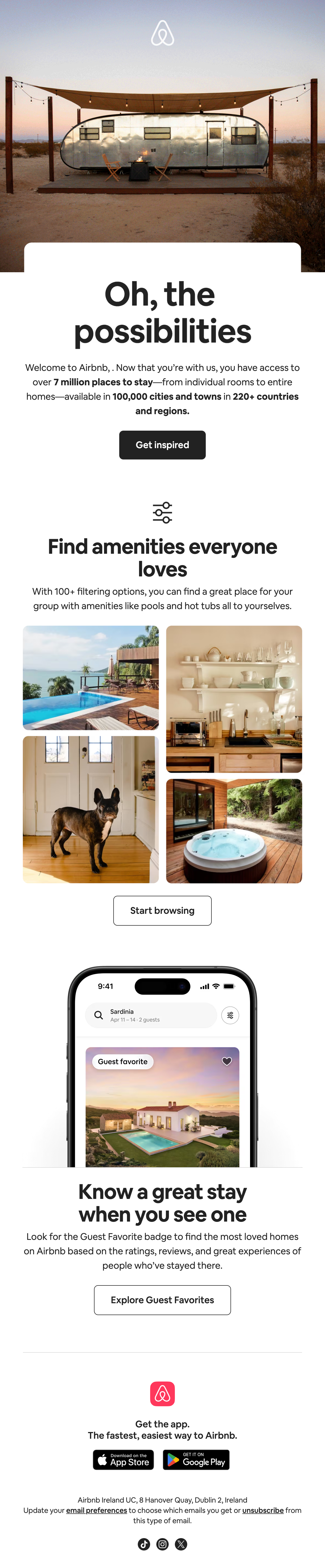 Airbnb animated gifs email