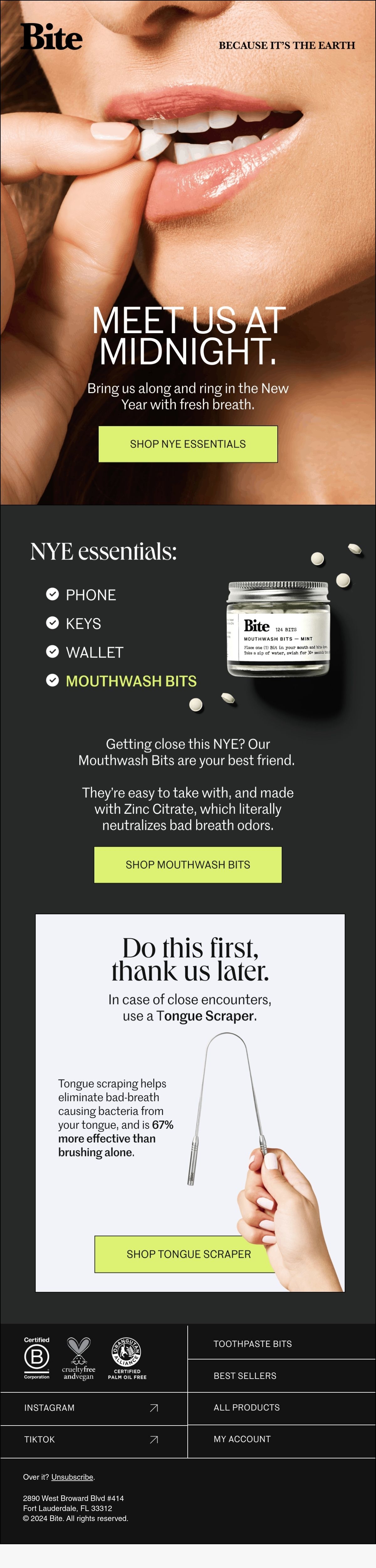 Bite new year email