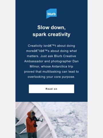 Email Inspiration from Blurb - Email Love