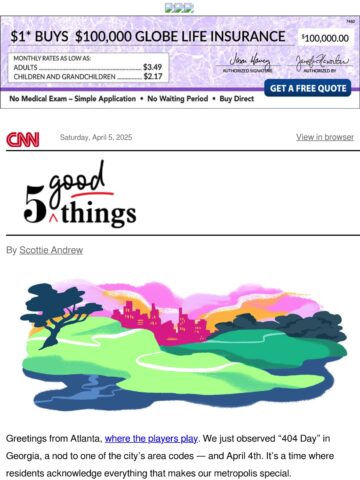 Email Inspiration from CNN's 5 Good Things - Email Love