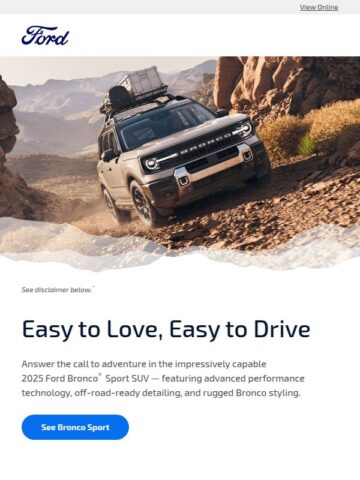 Email Inspiration from Ford Motor Company - Email Love