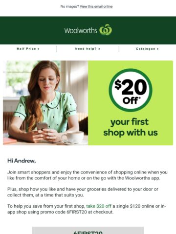 Email Inspiration from Woolworths