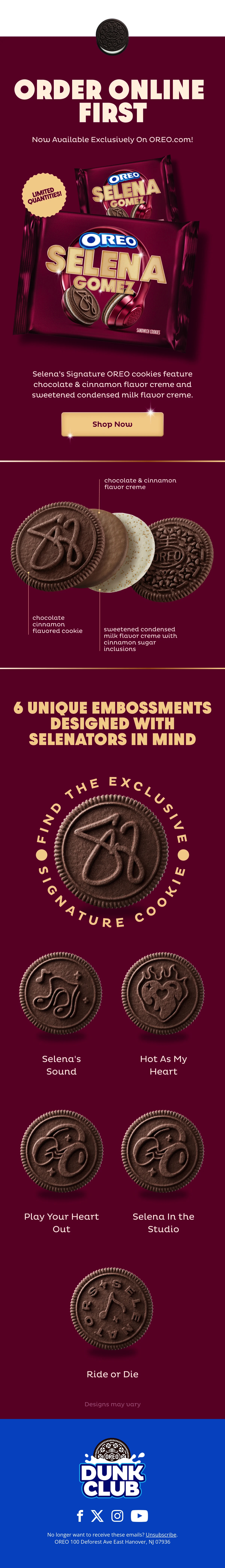 OREO collab email