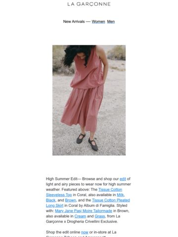 Email Inspiration from La Gar??onne - Email Love