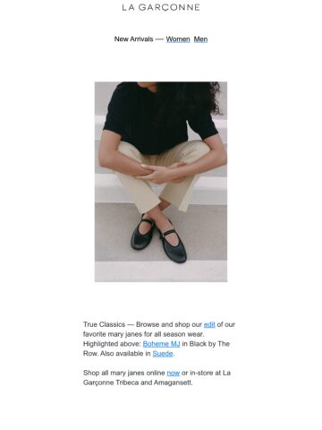 Email Inspiration from La Gar??onne - Email Love