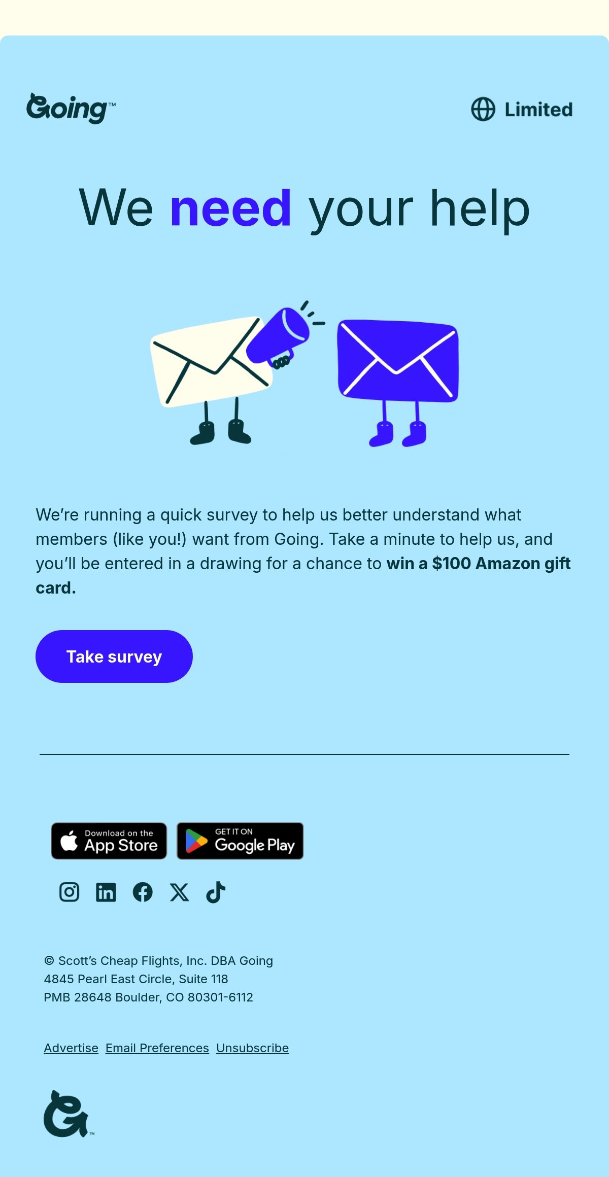 Going post-purchase email