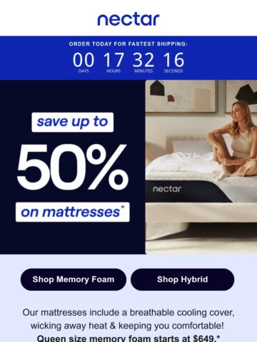 Email Inspiration from Nectar Sleep - Email Love