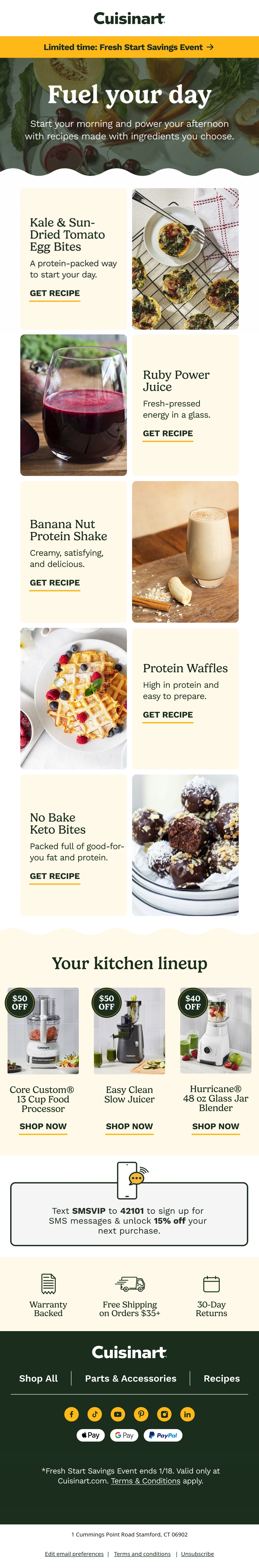 Cuisinart cooking email