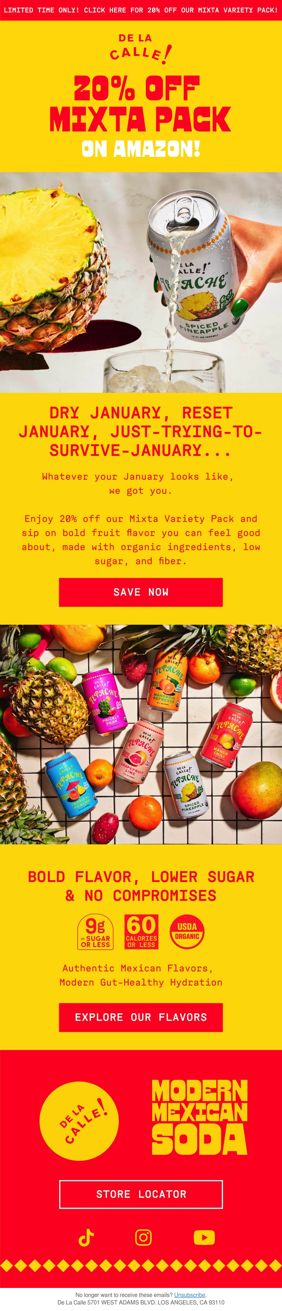 De La Calle new product email