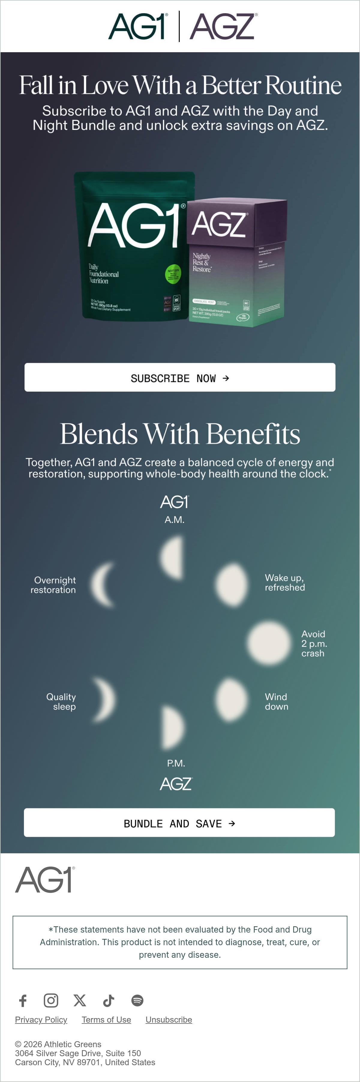 AG1® new product email