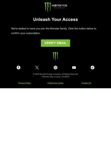 Email Inspiration from Monster Energy - Email Love