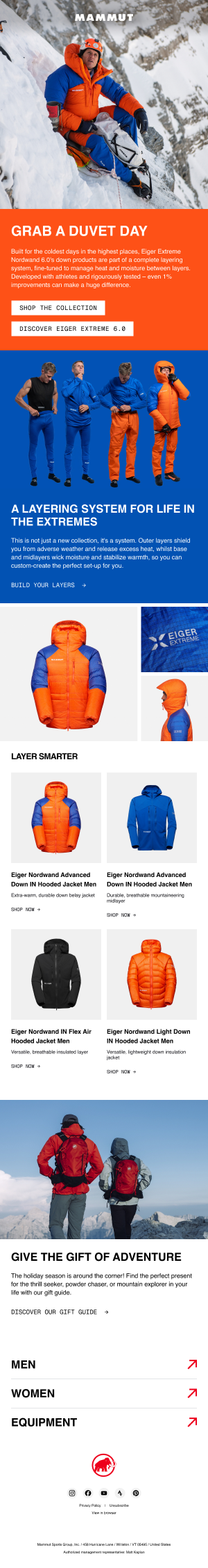 MAMMUT email template
