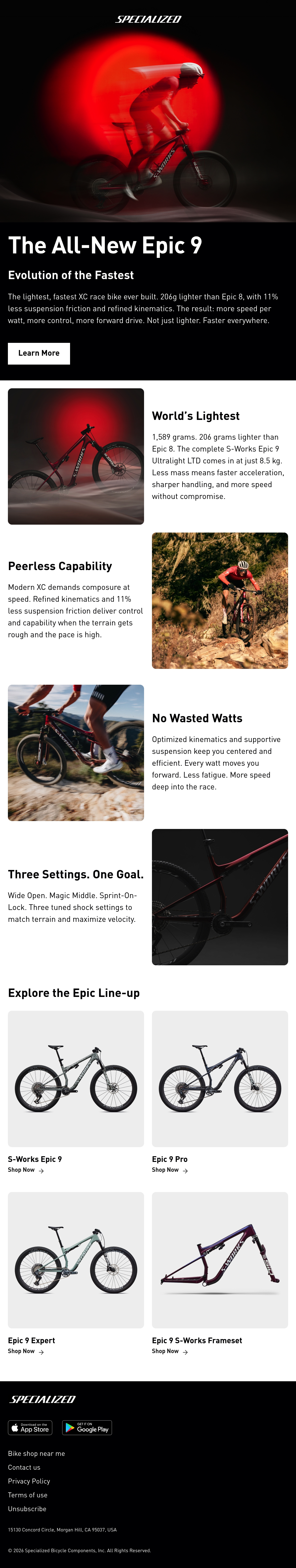 Specialized Bicycle Components photography email