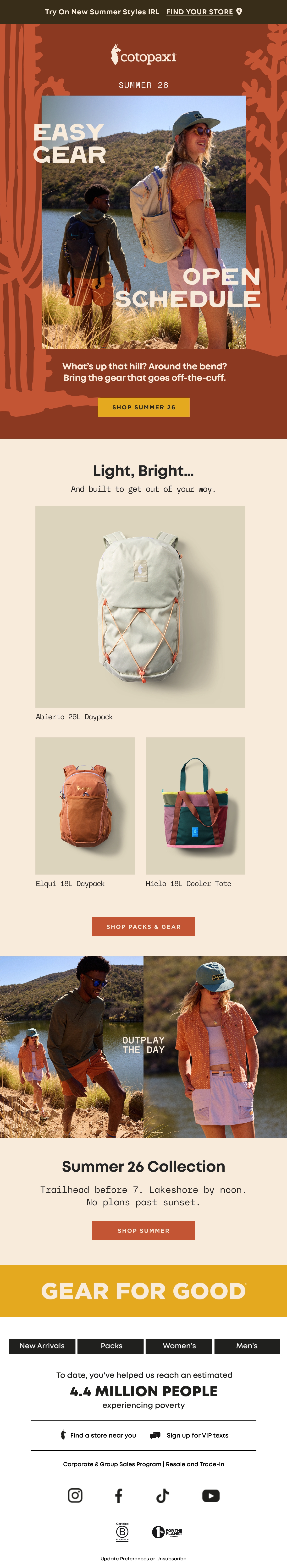 Cotopaxi brand storytelling email