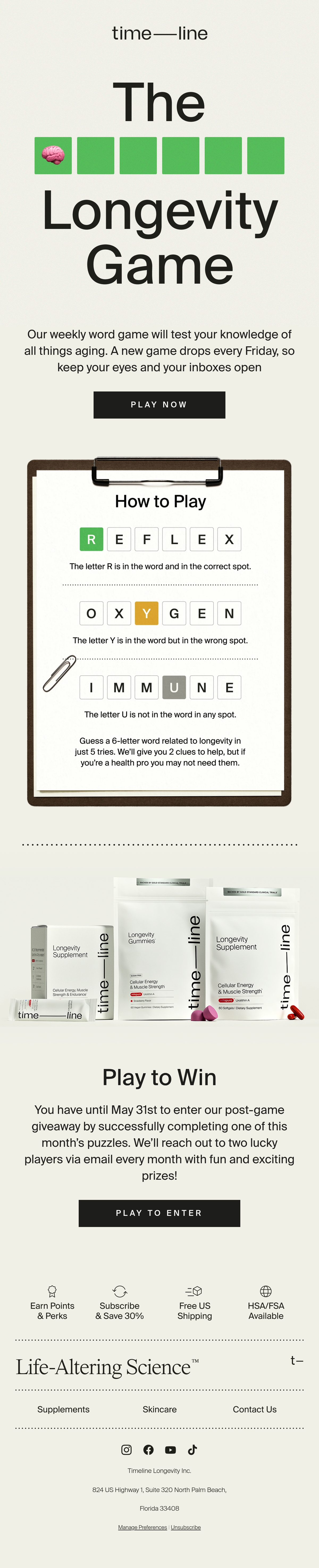 Timeline creative concept email