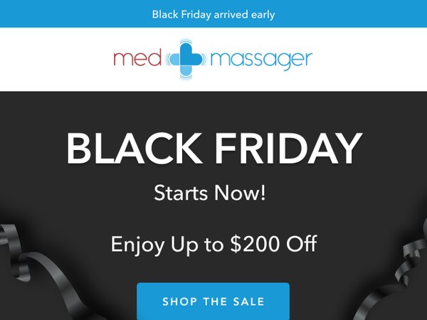 MedMassager Black Friday email design