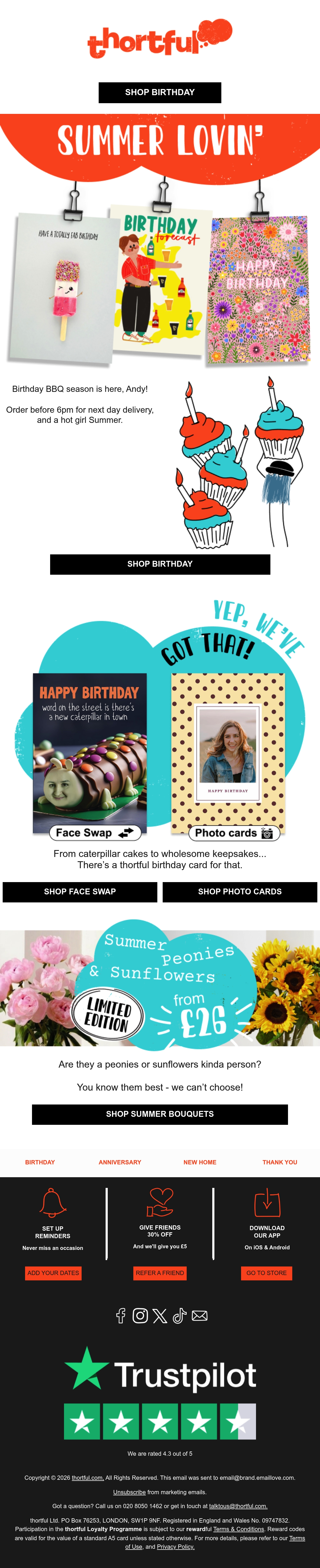 thortful summer email