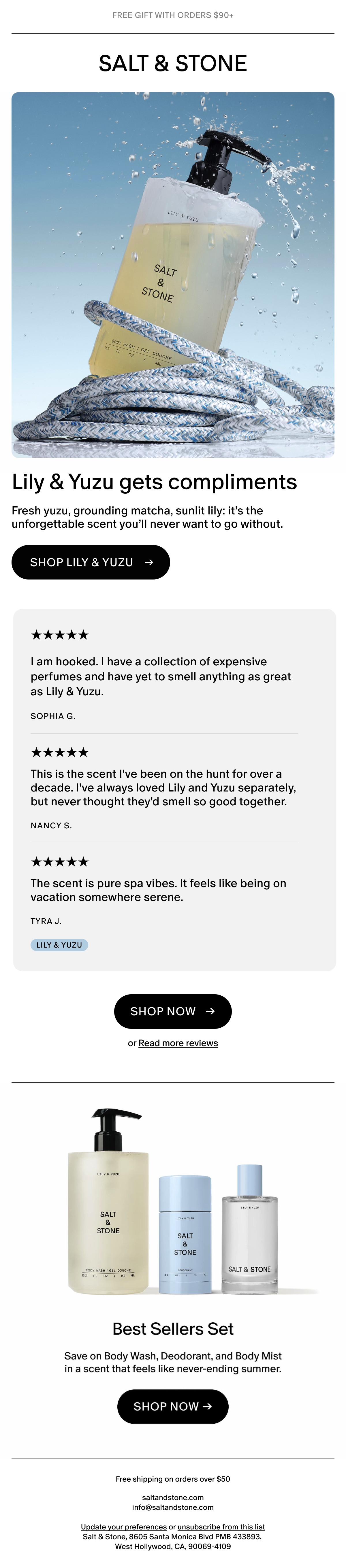 Salt & Stone beauty email