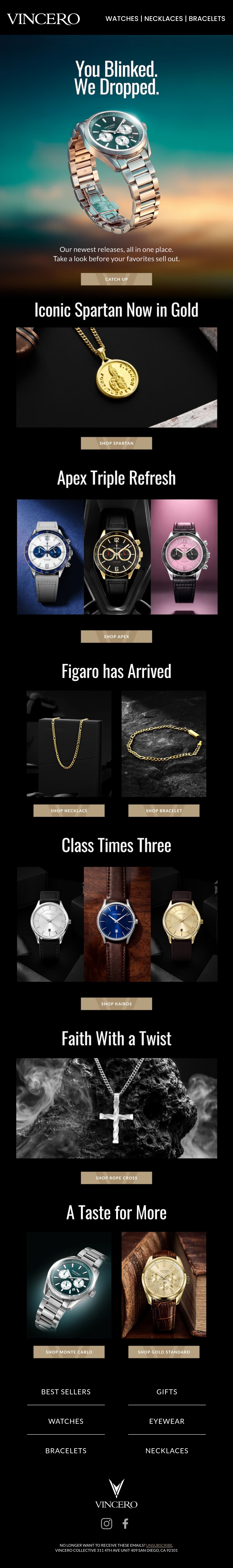 Email Design Inspiration by Vincero Collective